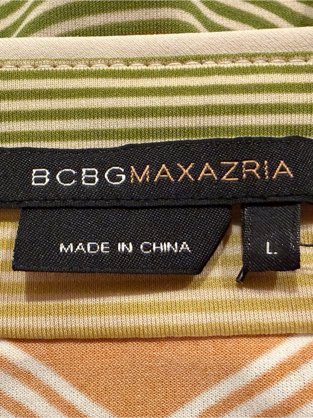 BCBGMaxAzria Striped Shift Dress in Olive, Green & Cream - NWT - Picture 10 of 11